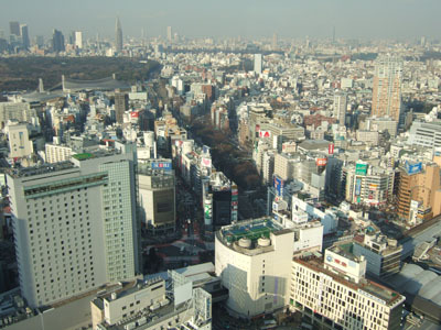  The view from the Cerulean Tower Hotel in Tokyo, overlooking Shibuya-ku gallery