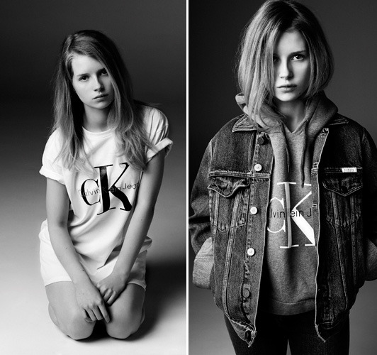 Photographer: Michael Avedon for Calvin Klein Jeans with Lottie Moss gallery