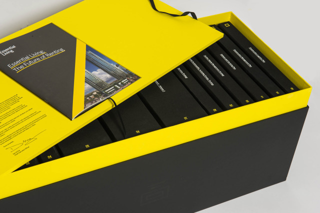  A bespoke box and contents for an Essential Living planning submission gallery
