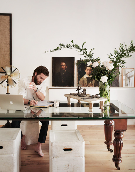  Designer Enis Karavil for In Style, at home in Notting Hill gallery
