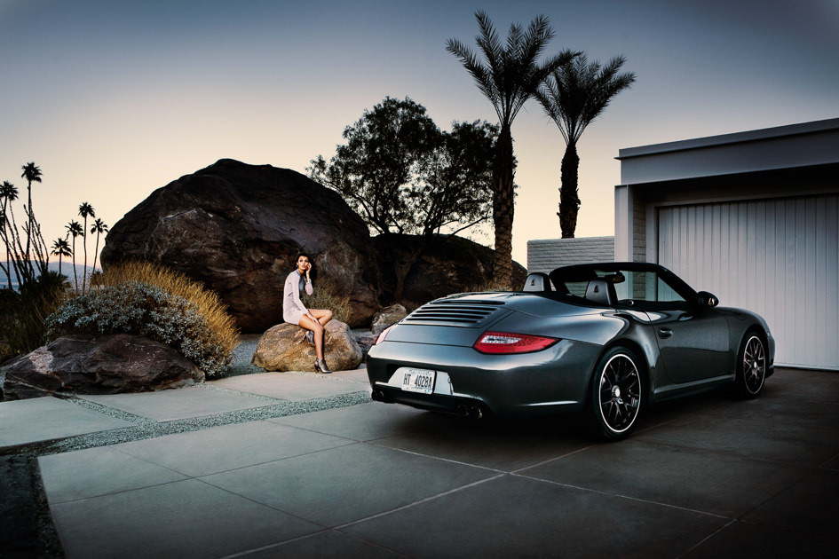 Porsche Ad  by commercial photographer Michael Grecco