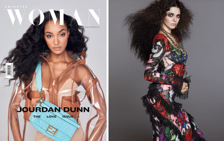  Left: Jourdan Dunn for Emirates Woman - Right: Kendall Jenner for Vogue gallery